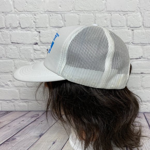 Vintage Farmer Hat Trucker Mesh Cap Snapback White STADNICK Dairy Farms Cow - Picture 2 of 10